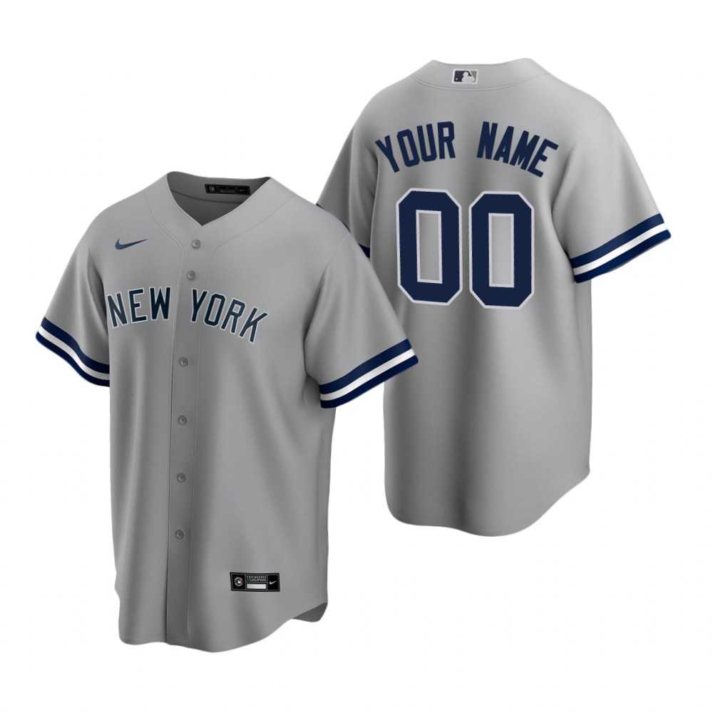 New York Yankees Customized Nike Gray Stitched MLB Cool Base Road Jersey,We sell and wholesale New York Yankees Customized Nike Gray Stitched MLB Cool Base Road Jersey on line form chian!